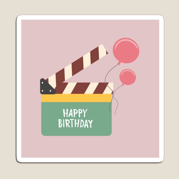 Item preview, Movie clapper board with Happy Birthday and Ballons designed and sold by AlginaPugachova.