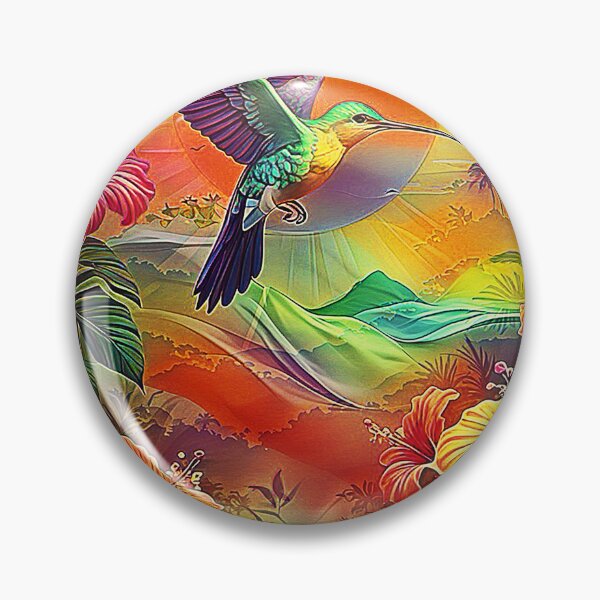 Item preview, Hummingbird in Jamaican garden  designed and sold by Artsirayshans.