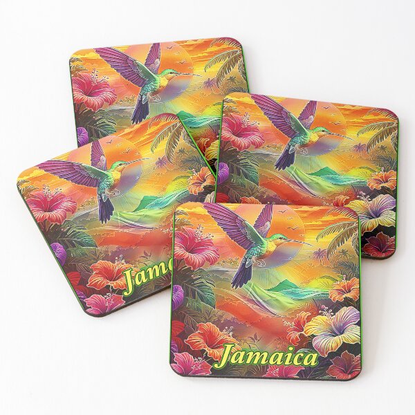 Item preview, Hummingbird in Jamaican garden  designed and sold by Artsirayshans.