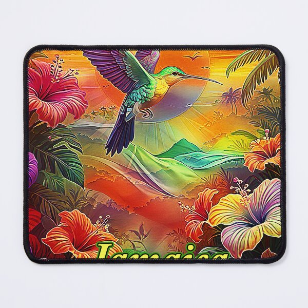 Item preview, Hummingbird in Jamaican garden  designed and sold by Artsirayshans.