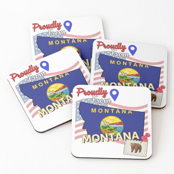 Item preview, Proudly from Montana - USA state design designed and sold by PHRASEandSTYLE.