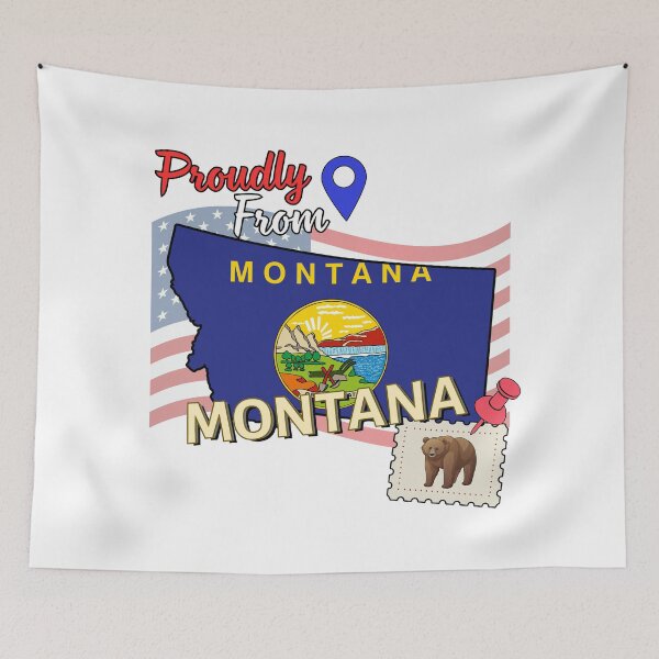 Item preview, Proudly from Montana - USA state design designed and sold by PHRASEandSTYLE.