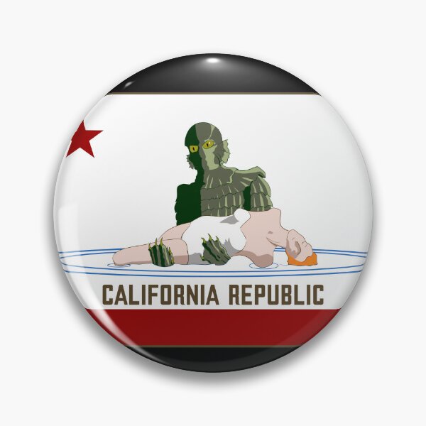 Item preview, Gill Man California Flag designed and sold by mightywombat.