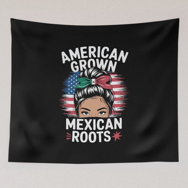 Item preview, American Grown Mexican Roots designed and sold by funnylifeusa.