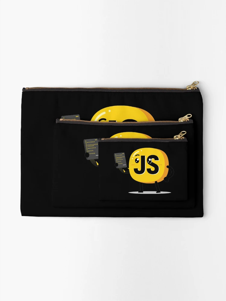 Thumbnail 2 of 4, Zipper Pouch, Funny JavaScript designed and sold by GeniusPrint.