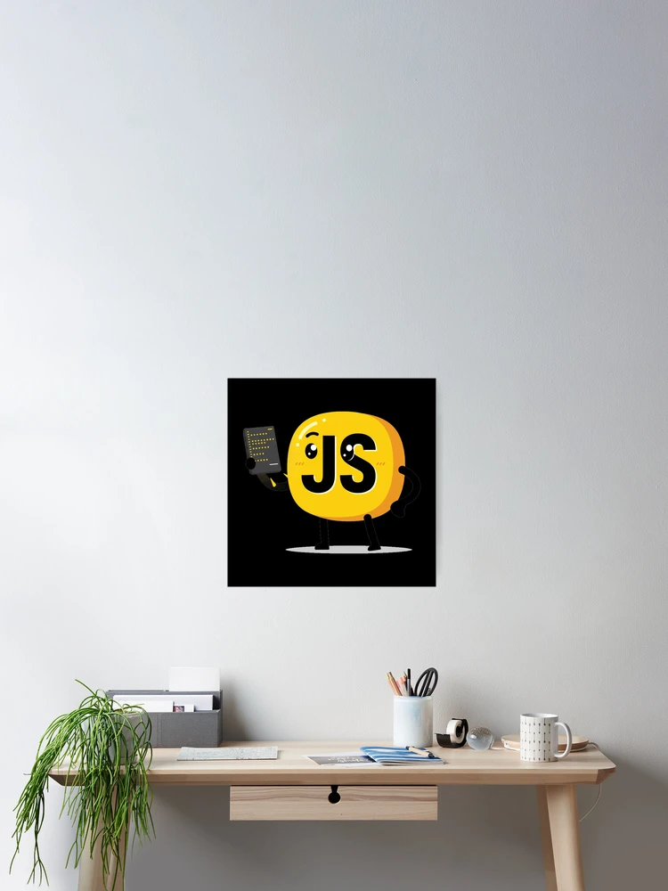 Aperçu 2 sur 3. Poster avec l'œuvre JavaScript amusant créée et vendue par GeniusPrint.