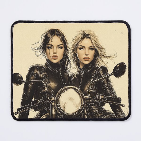 Item preview, Ride Stories – Vintage Motorcycle Postcard Series #28 Dual Fury Riders designed and sold by SteadyRolling.