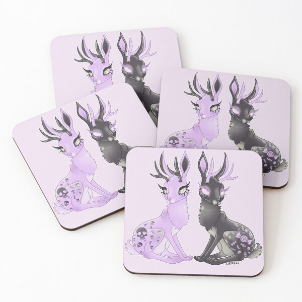 Item preview, Pastel Goth Jackalopes designed and sold by JanGrackle.