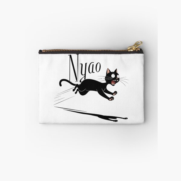 Aperçu de l'œuvre Chat noir effrayé criant « À L'AIDE !!! » – Dessin humoristique créée et vendue par RACHAYASHOP.