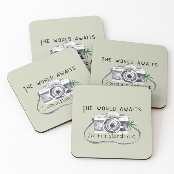 Item preview, Vintage Camera with Slogan "The World Awaits - Zoom In, Stand Out" | Motivational Photography Art designed and sold by HAPPICHEST.