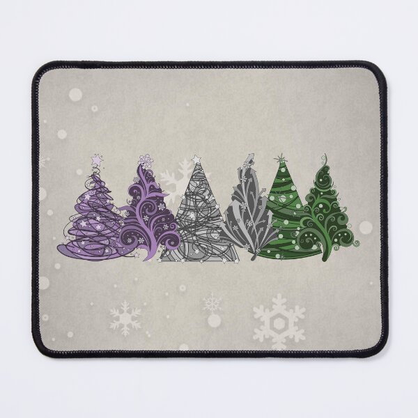 Item preview, Row of Three Genderqueer Pride Flag Christmas Trees designed and sold by LiveLoudGraphic.
