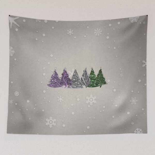 Item preview, Row of Three Genderqueer Pride Flag Christmas Trees designed and sold by LiveLoudGraphic.