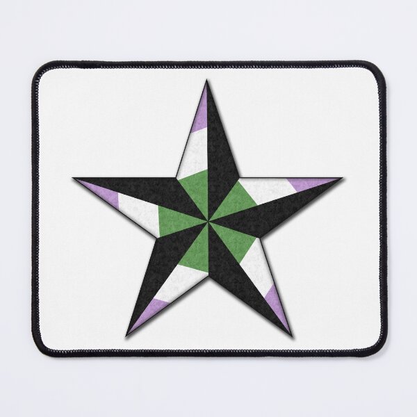 Item preview, Genderqueer Pride Flag Colored Nautical Star designed and sold by LiveLoudGraphic.