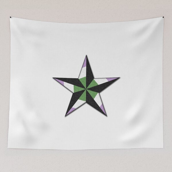 Item preview, Genderqueer Pride Flag Colored Nautical Star designed and sold by LiveLoudGraphic.