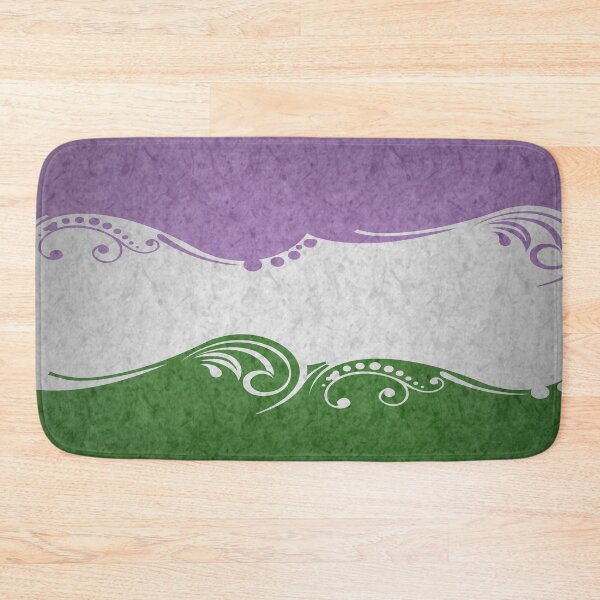 Item preview, Fancy Swooped and Swirled Genderqueer Pride Flag Background designed and sold by LiveLoudGraphic.