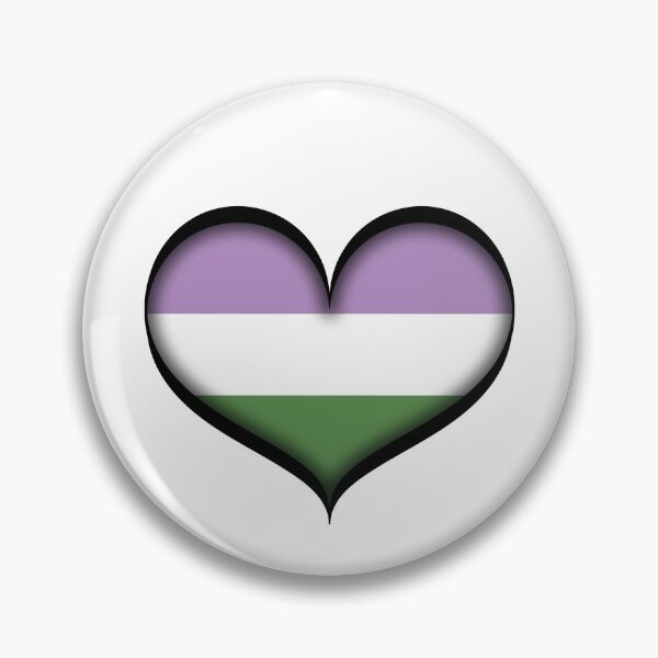 Item preview, Large Vector Heart in Genderqueer Pride Flag Colors designed and sold by LiveLoudGraphic.