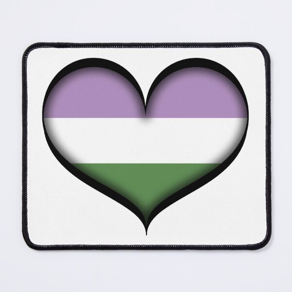 Item preview, Large Vector Heart in Genderqueer Pride Flag Colors designed and sold by LiveLoudGraphic.