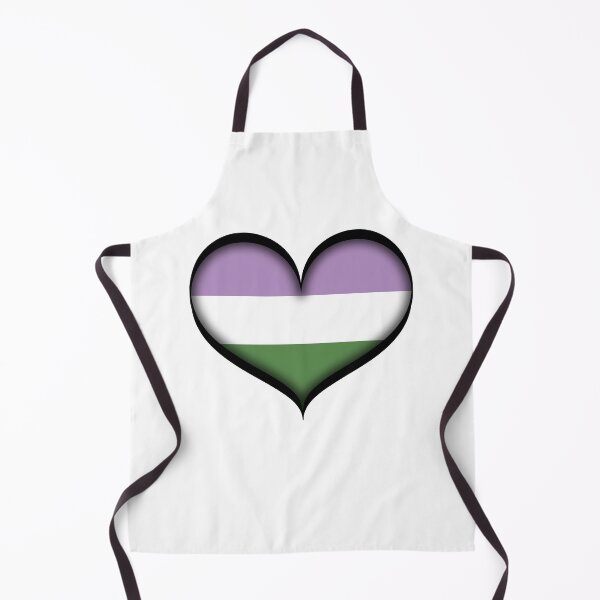Item preview, Large Vector Heart in Genderqueer Pride Flag Colors designed and sold by LiveLoudGraphic.