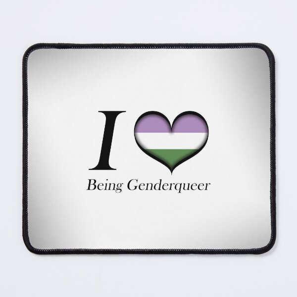 Item preview, I Heart Being Genderqueer Design Pride Flag Colored Heart designed and sold by LiveLoudGraphic.