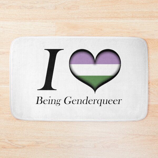 Item preview, I Heart Being Genderqueer Design Pride Flag Colored Heart designed and sold by LiveLoudGraphic.