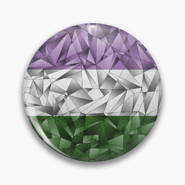 Item preview, Abstract Fractal Triangles Genderqueer Pride Flag Pattern designed and sold by LiveLoudGraphic.