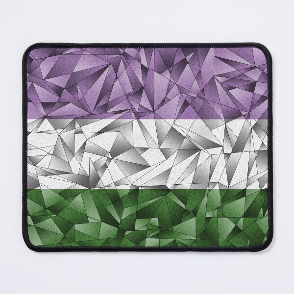 Item preview, Abstract Fractal Triangles Genderqueer Pride Flag Pattern designed and sold by LiveLoudGraphic.