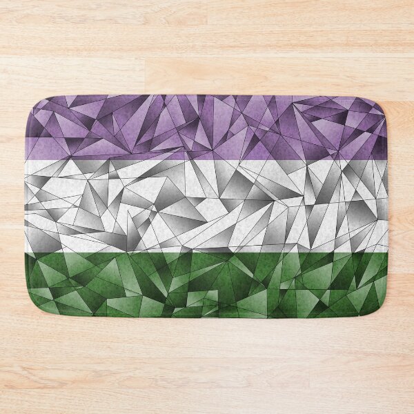 Item preview, Abstract Fractal Triangles Genderqueer Pride Flag Pattern designed and sold by LiveLoudGraphic.