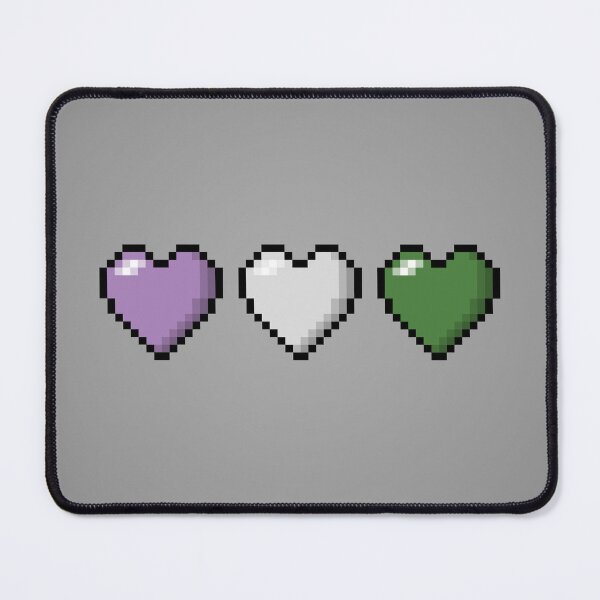 Item preview, Row of Three Genderqueer Pride Flag Pixel Hearts designed and sold by LiveLoudGraphic.