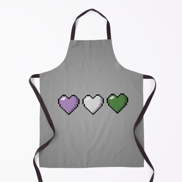 Item preview, Row of Three Genderqueer Pride Flag Pixel Hearts designed and sold by LiveLoudGraphic.