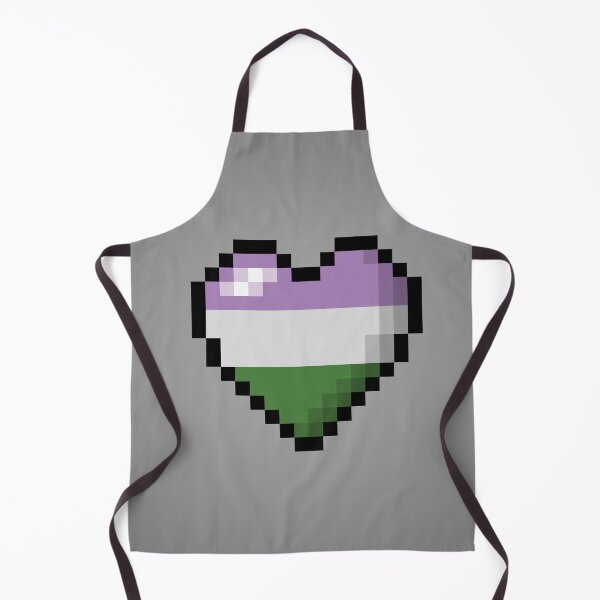 Item preview, Large Pixel Heart Design in Genderqueer Pride Flag Colors designed and sold by LiveLoudGraphic.