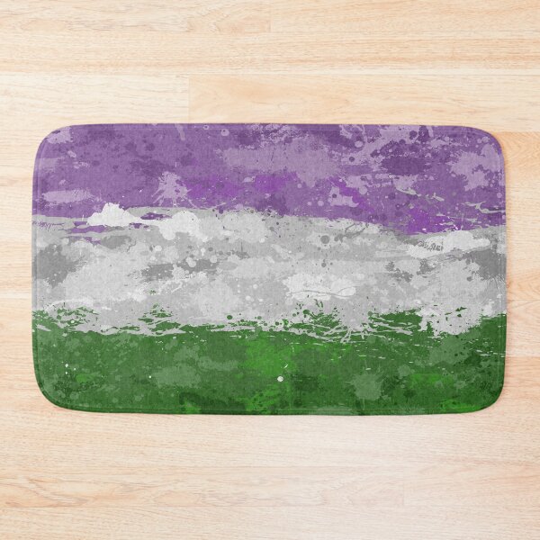 Item preview, Abstract Paint Splatter Genderqueer Pride Flag Pattern designed and sold by LiveLoudGraphic.