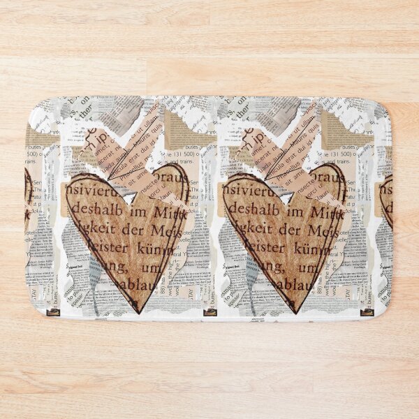 Item preview, Vintage Paper Collage -Heart & Bird Minimalist Art designed and sold by Atarac.