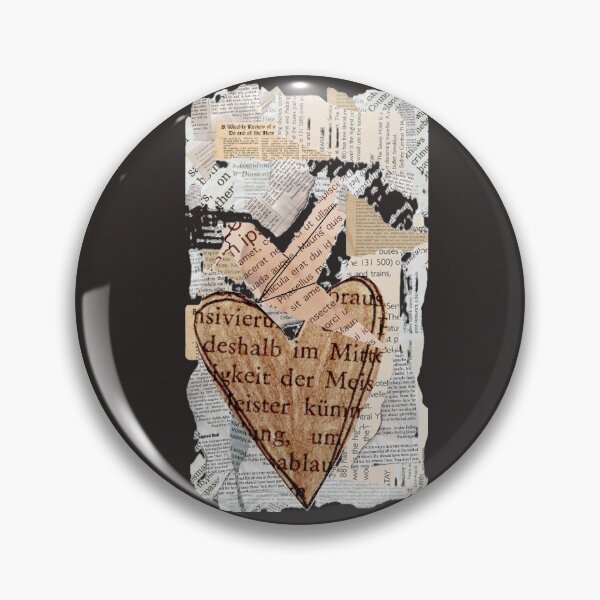 Item preview, Vintage Paper Collage -Heart & Bird Minimalist Art designed and sold by Atarac.