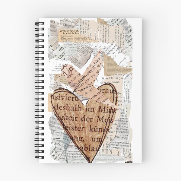 Item preview, Vintage Paper Collage -Heart & Bird Minimalist Art designed and sold by Atarac.