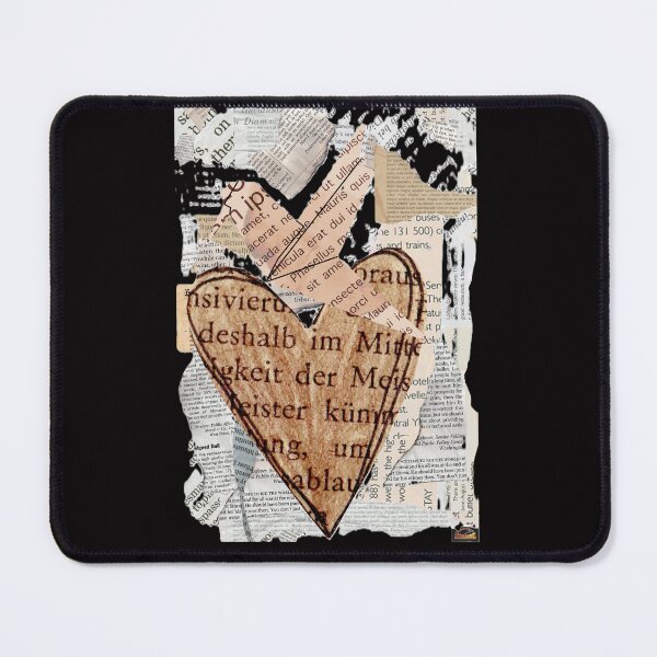 Item preview, Vintage Paper Collage -Heart & Bird Minimalist Art designed and sold by Atarac.