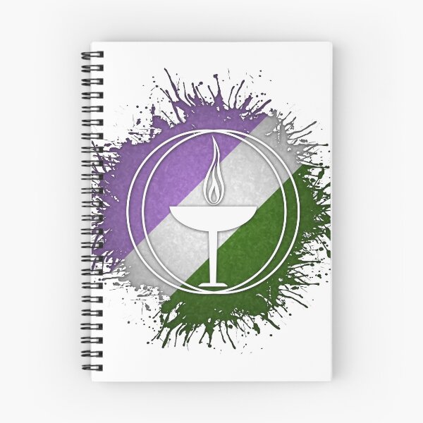 Item preview, Paint Splatter Genderqueer Pride Flag Unitarian Universalism Symbol designed and sold by LiveLoudGraphic.