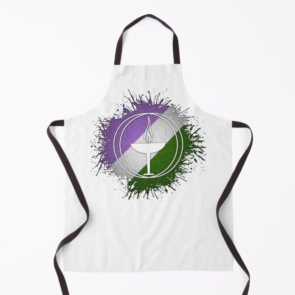 Item preview, Paint Splatter Genderqueer Pride Flag Unitarian Universalism Symbol designed and sold by LiveLoudGraphic.
