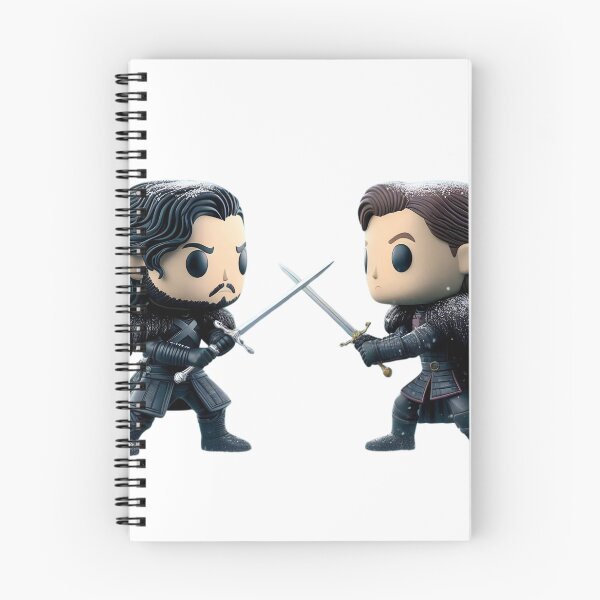 Aperçu de l'œuvre Funko Pop | Jon Snow contre Jamie L créée et vendue par GeekArtUniverse.