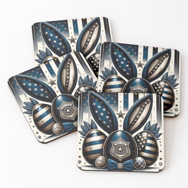 Item preview, Honorable Easter Bunny & Police Badge Design designed and sold by Baharaby.