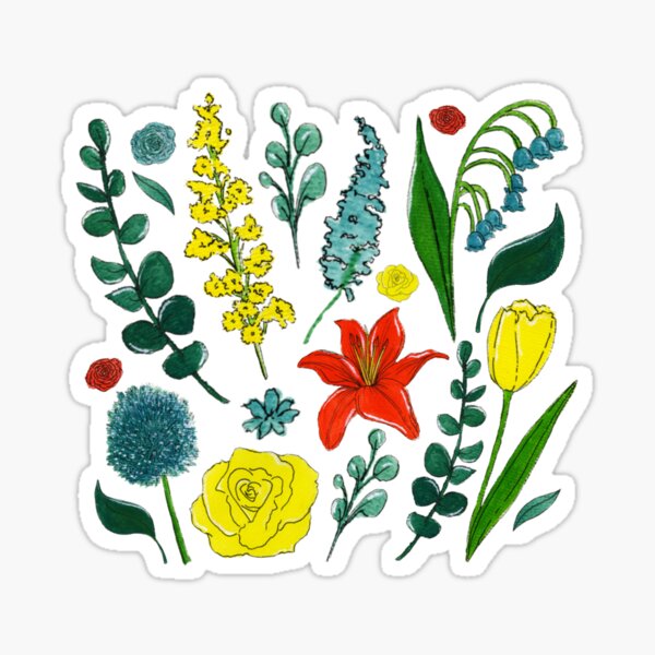 Item preview, floral print designed and sold by what-rue-drew.