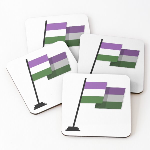 Item preview, Large Waving Flag in Genderqueer Pride Flag Colors designed and sold by LiveLoudGraphic.
