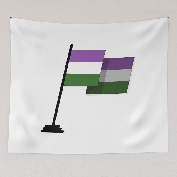 Item preview, Large Waving Flag in Genderqueer Pride Flag Colors designed and sold by LiveLoudGraphic.
