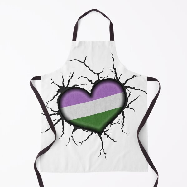 Item preview, Genderqueer Heart Thrown into Cracked surface designed and sold by LiveLoudGraphic.
