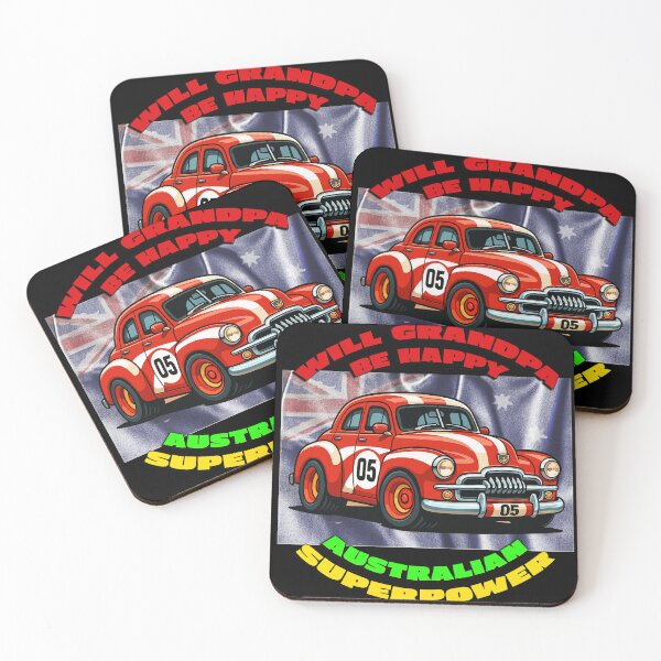 Item preview, Will Grandpa Be Happy? – Aussie Racing Superpower - FJ Holden designed and sold by Michael van der Hoorn.