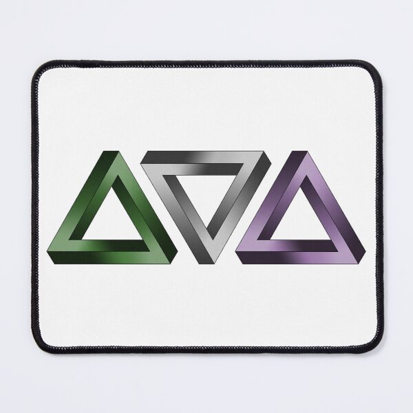 Item preview, Genderqueer Pride Flag Colored Twisted Triangles Optical Illusions designed and sold by LiveLoudGraphic.