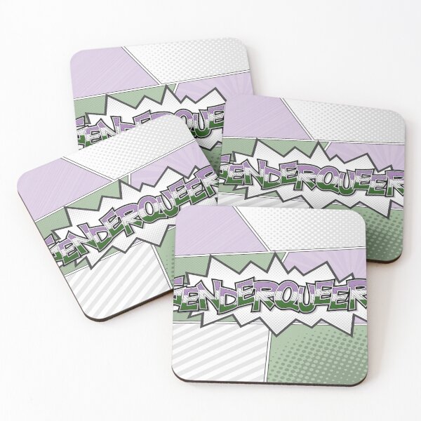 Item preview, Halftone Genderqueer Pride Typography with Flag Background designed and sold by LiveLoudGraphic.