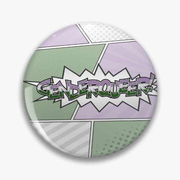 Item preview, Halftone Genderqueer Pride Typography with Flag Background designed and sold by LiveLoudGraphic.