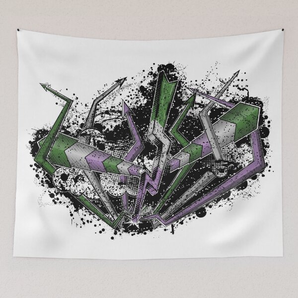 Item preview, Grunge Graffiti Genderqueer Lightning and Arrows designed and sold by LiveLoudGraphic.
