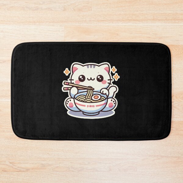 Item preview, Kawaii Cat Eating Ramen – Cute Noodle Lover designed and sold by chantastical.