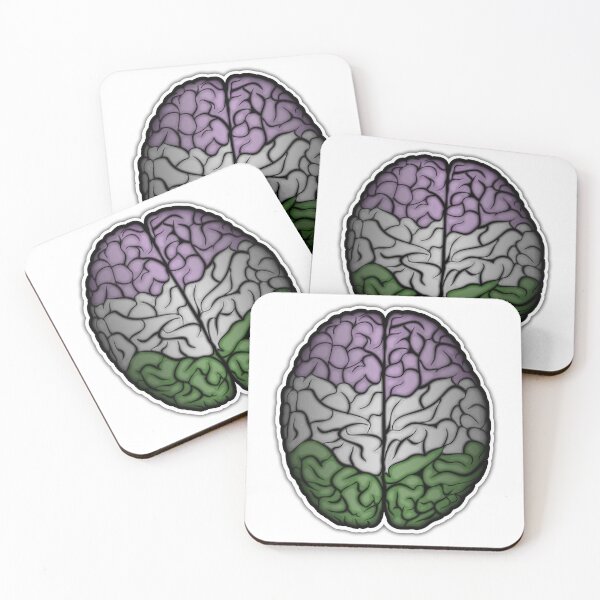 Item preview, Large Genderqueer Pride Flag Colored Brain designed and sold by LiveLoudGraphic.